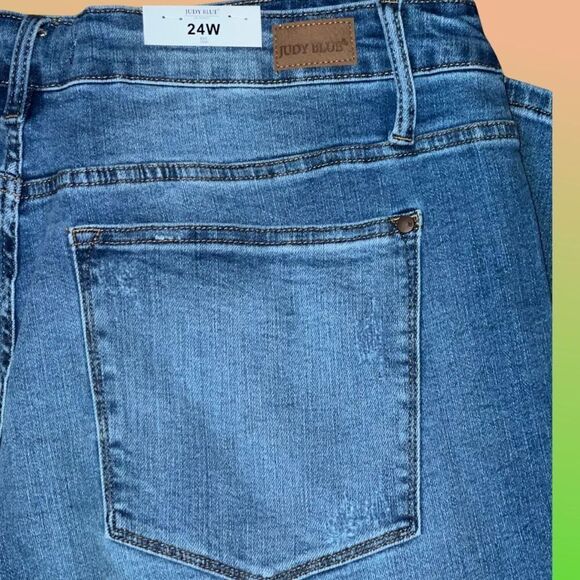 NWT Plus Size Judy Blue High Waist Lemon Patch Skinny Fit Jeans Size 22W #206 - Picture 5 of 14